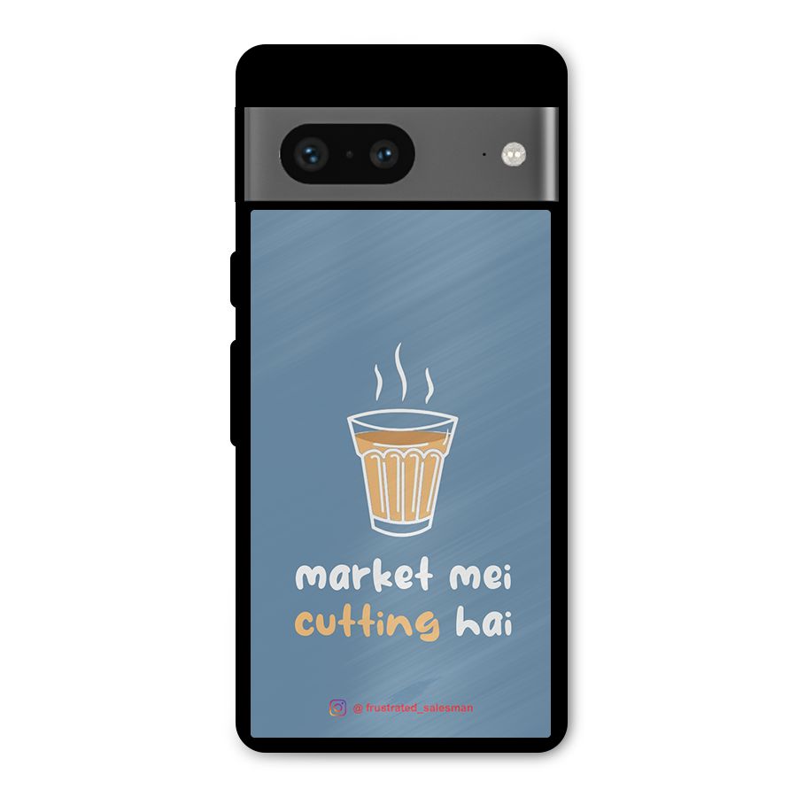 Market Mei Cutting Hai SteelBlue Metal Back Case for Google Pixel 7