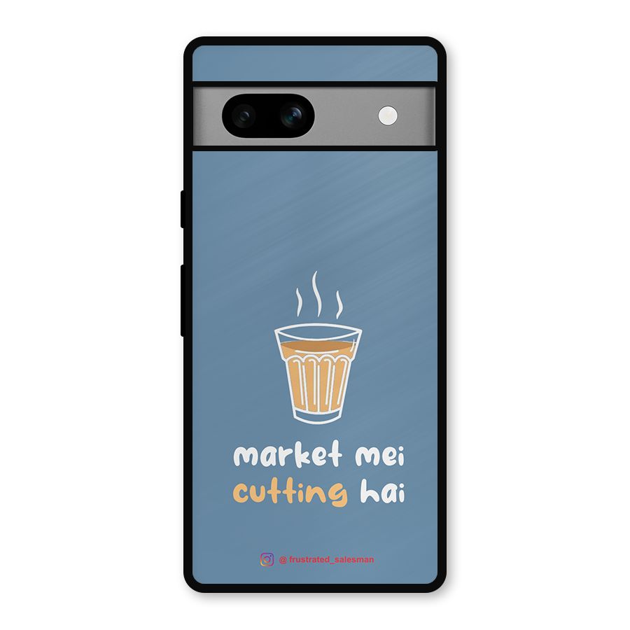 Market Mei Cutting Hai SteelBlue Metal Back Case for Google Pixel 7a