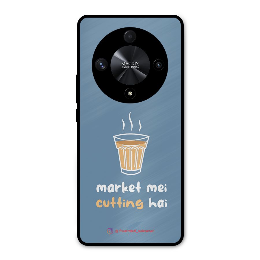 Market Mei Cutting Hai SteelBlue Metal Back Case for Honor X9b