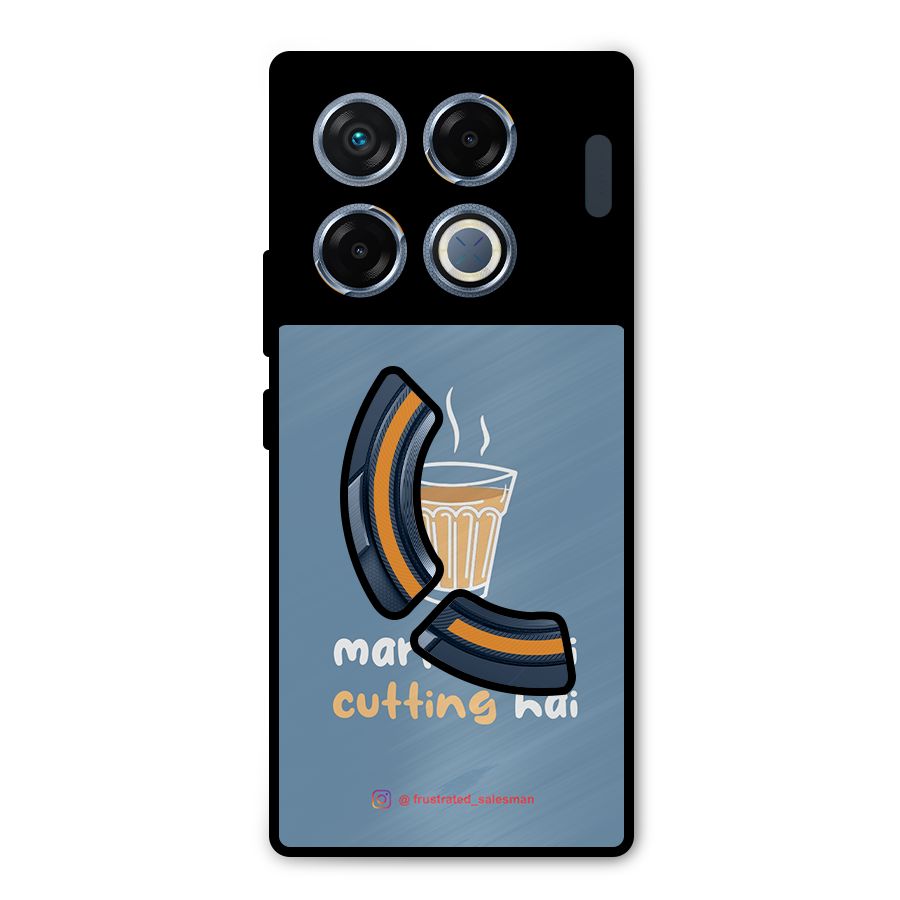 Market Mei Cutting Hai SteelBlue Metal Back Case for Infinix GT 20 Pro