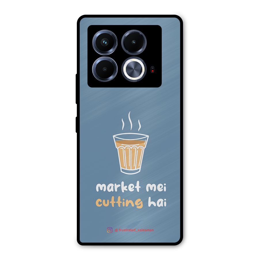 Market Mei Cutting Hai SteelBlue Metal Back Case for Infinix Note 40 5G