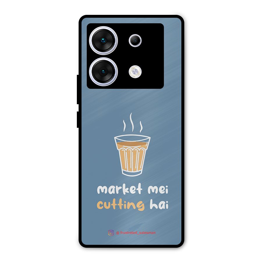 Market Mei Cutting Hai SteelBlue Metal Back Case for Infinix Zero 30 5G