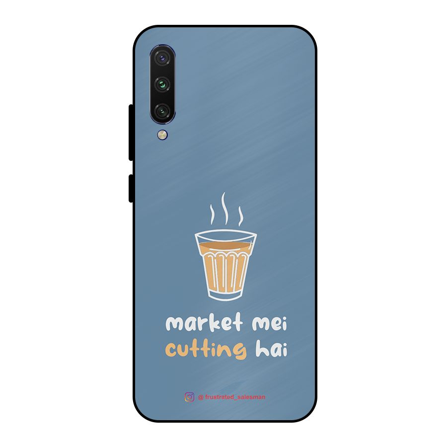 Market Mei Cutting Hai SteelBlue Metal Back Case for Mi A3