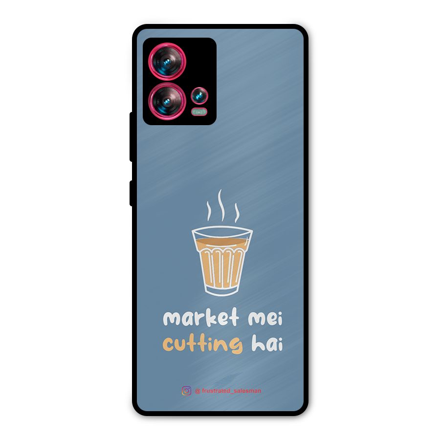 Market Mei Cutting Hai SteelBlue Metal Back Case for Motorola Edge 30 Fusion