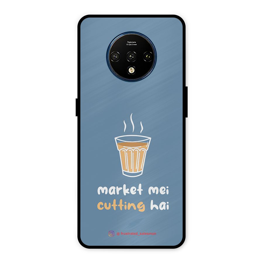 Market Mei Cutting Hai SteelBlue Metal Back Case for OnePlus 7T