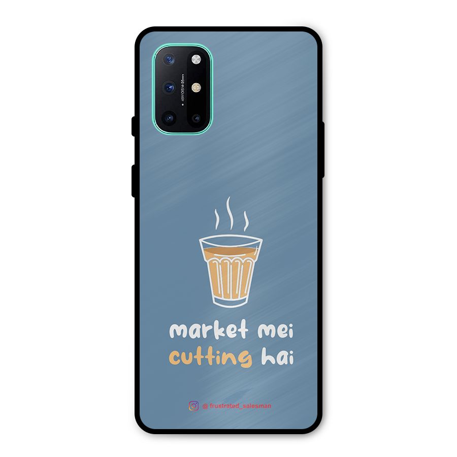 Market Mei Cutting Hai SteelBlue Metal Back Case for OnePlus 8T