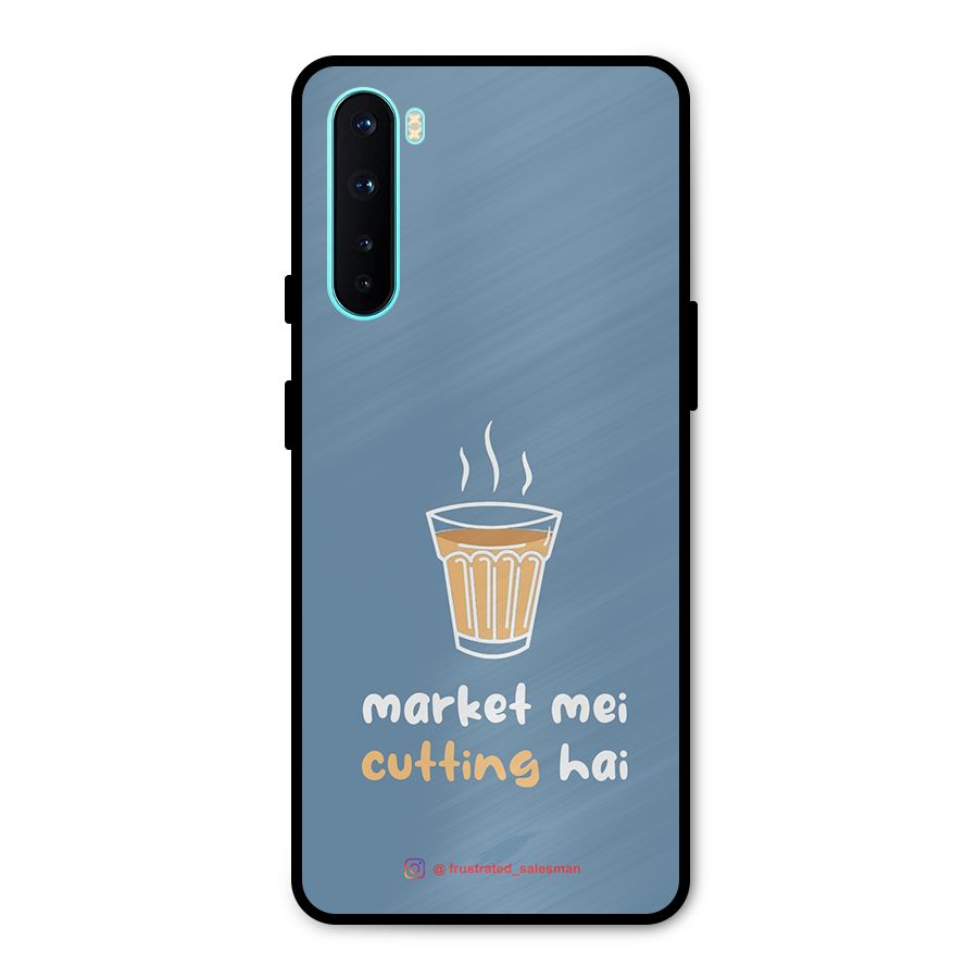 Market Mei Cutting Hai SteelBlue Metal Back Case for OnePlus Nord