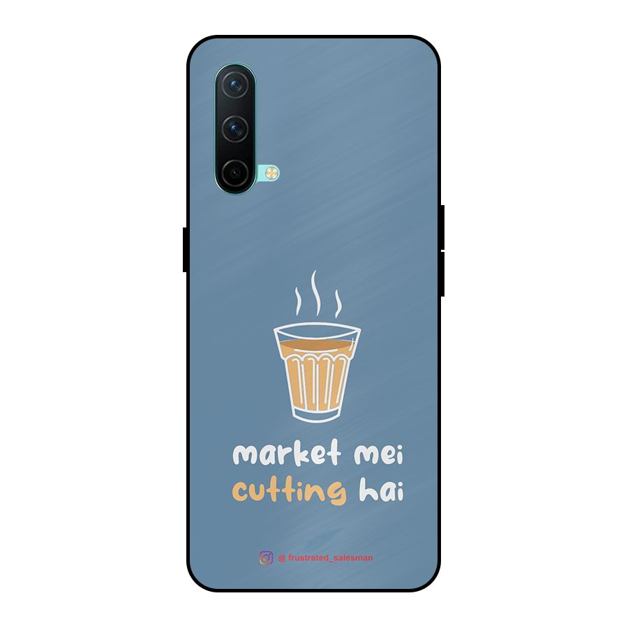 Market Mei Cutting Hai SteelBlue Metal Back Case for OnePlus Nord CE 5G