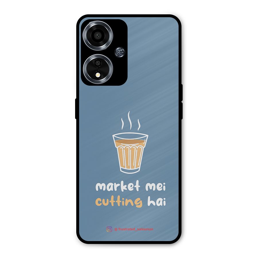 Market Mei Cutting Hai SteelBlue Metal Back Case for Oppo A59