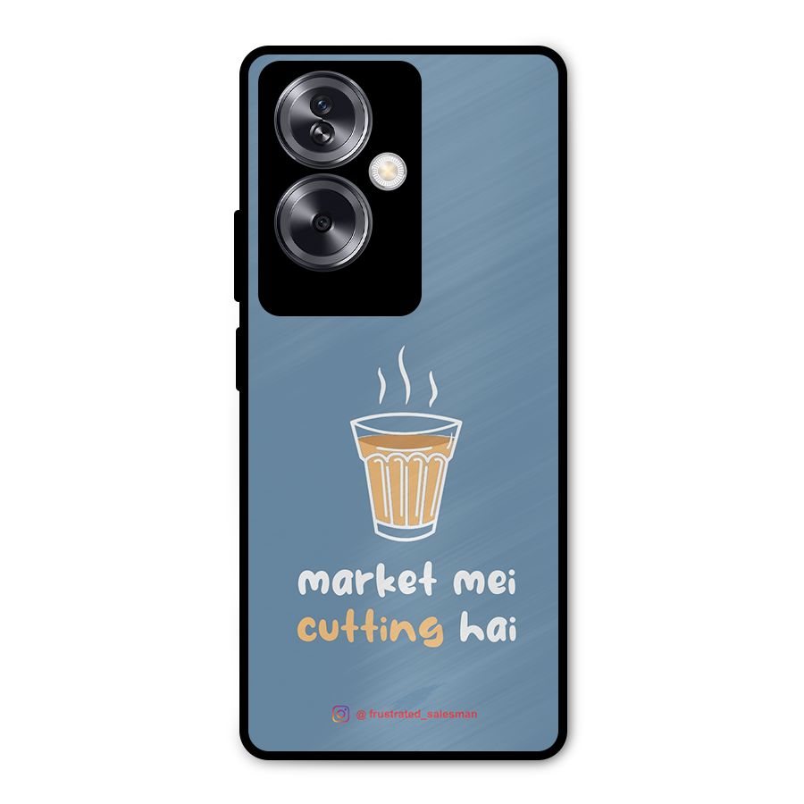 Market Mei Cutting Hai SteelBlue Metal Back Case for Oppo A79 5G