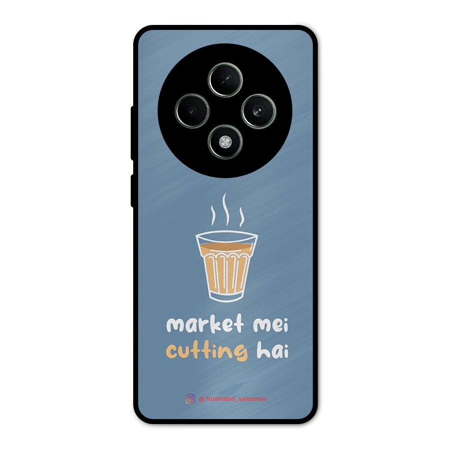 Market Mei Cutting Hai SteelBlue Metal Back Case for Oppo F27
