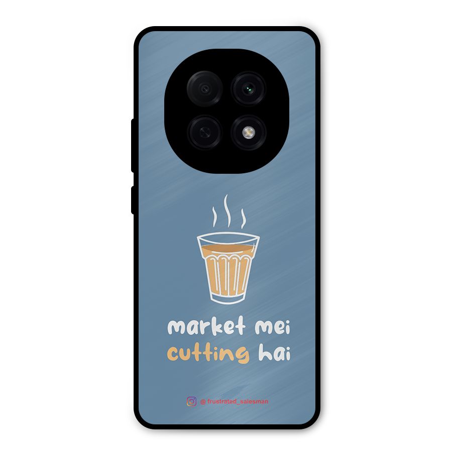 Market Mei Cutting Hai SteelBlue Metal Back Case for Oppo F29 Pro