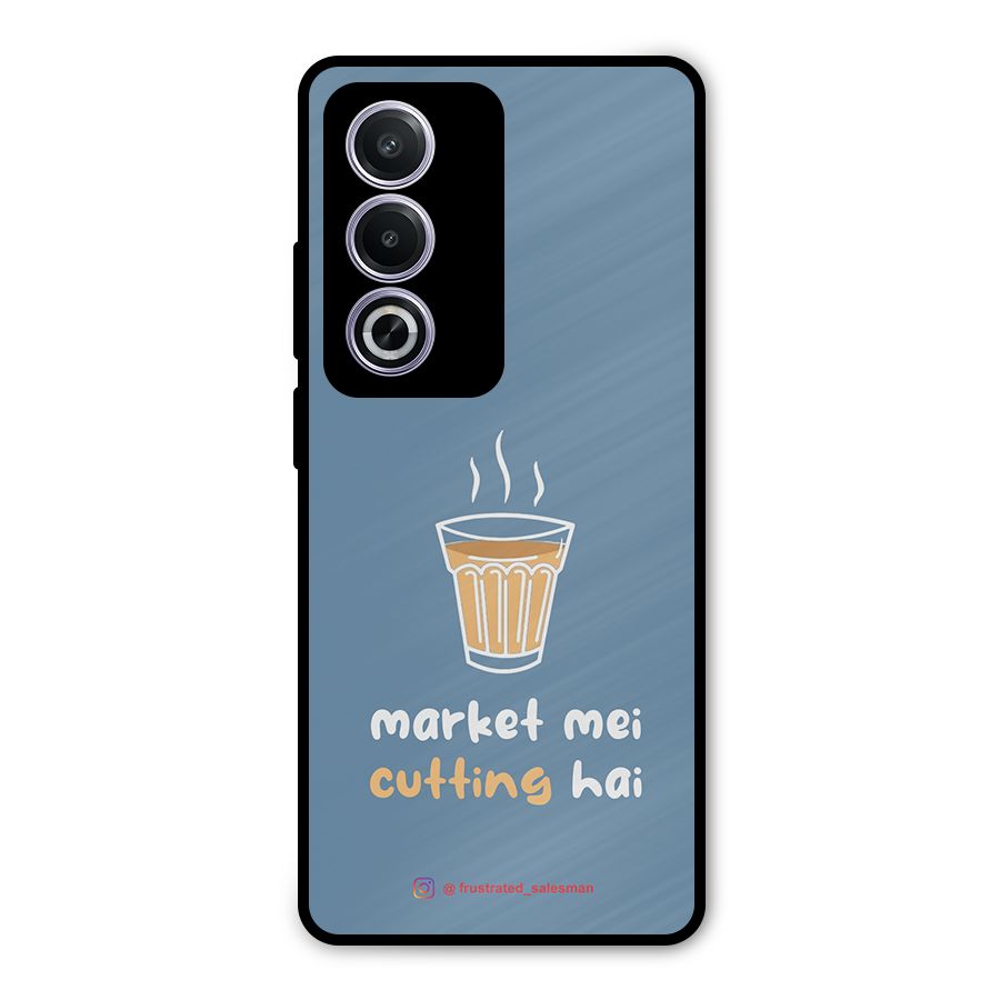 Market Mei Cutting Hai SteelBlue Metal Back Case for Oppo K12x