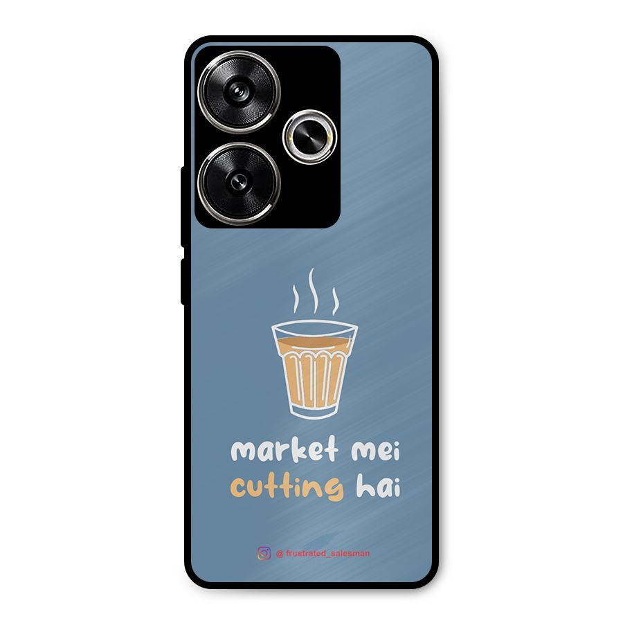 Market Mei Cutting Hai SteelBlue Metal Back Case for Poco F6
