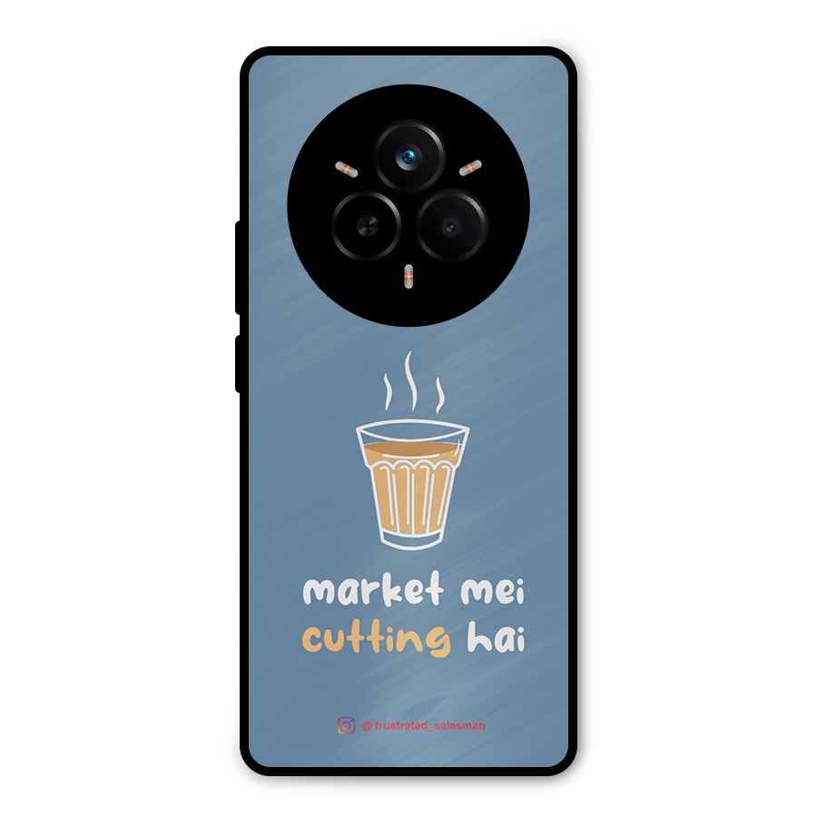 Market Mei Cutting Hai SteelBlue Metal Back Case for Realme 14 Pro
