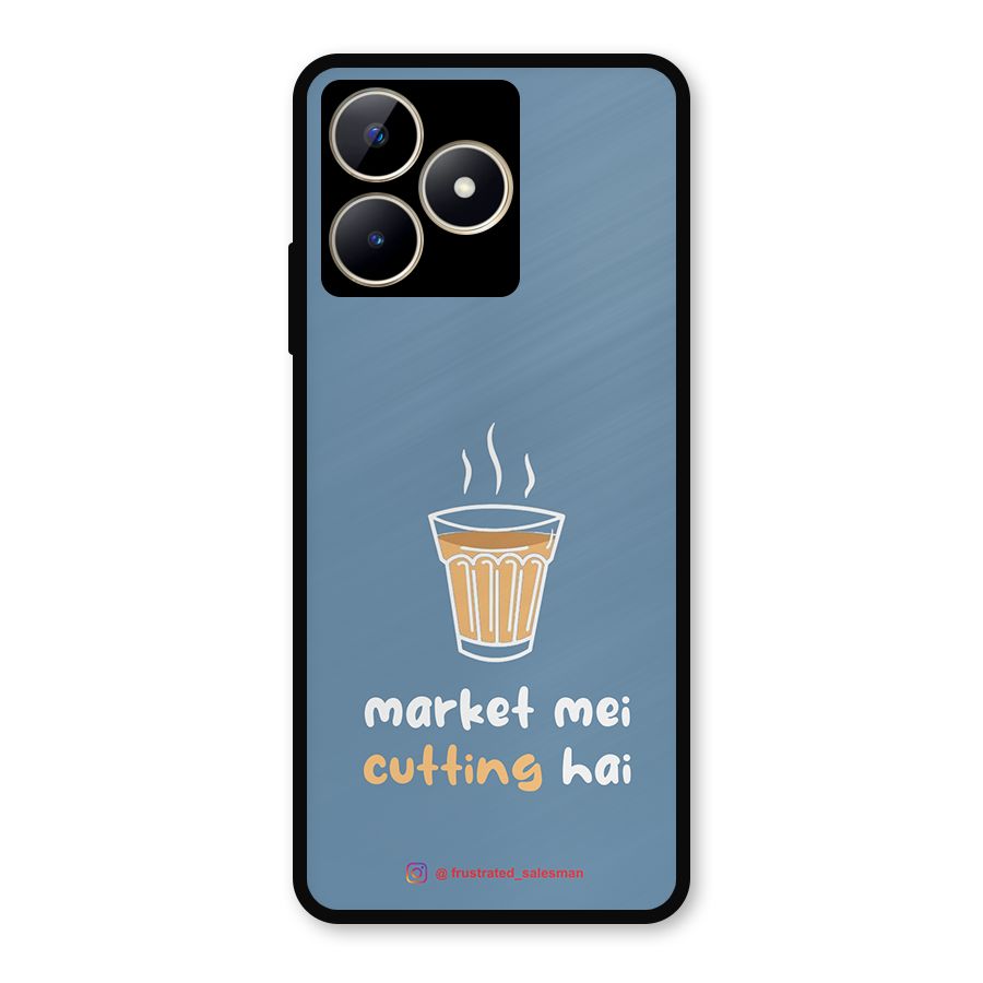 Market Mei Cutting Hai SteelBlue Metal Back Case for Realme C53