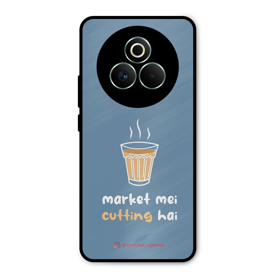 Market Mei Cutting Hai SteelBlue Metal Back Case for Realme P3 Pro