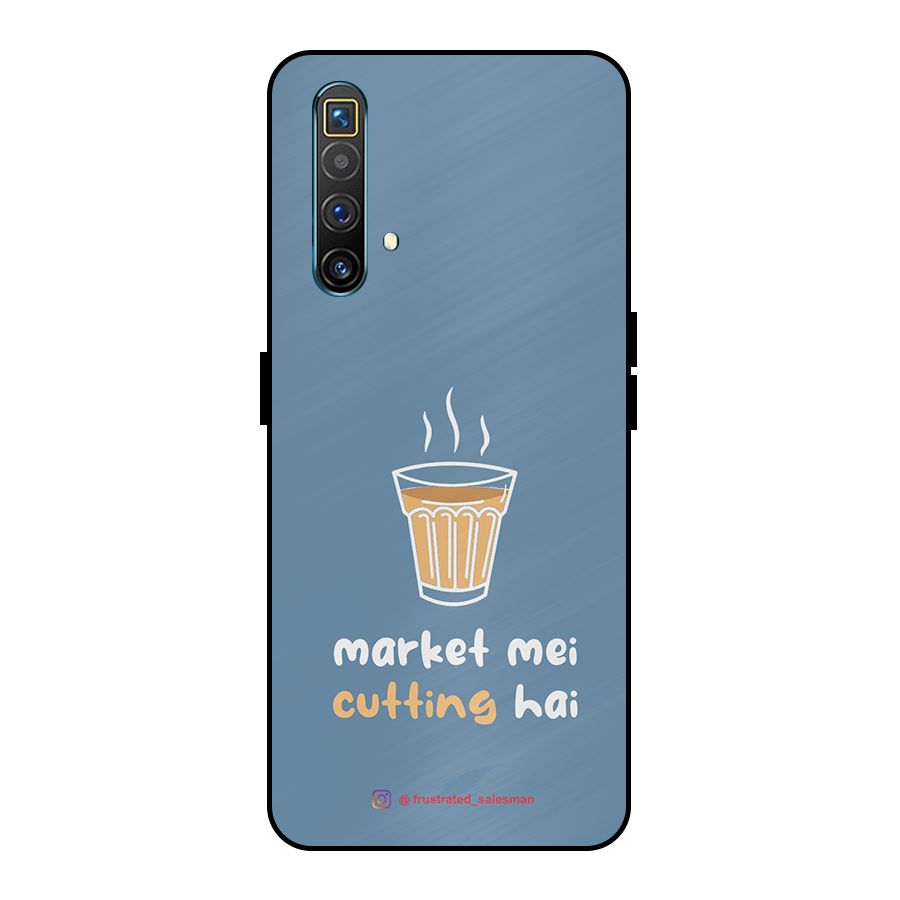 Market Mei Cutting Hai SteelBlue Metal Back Case for Realme X3 SuperZoom