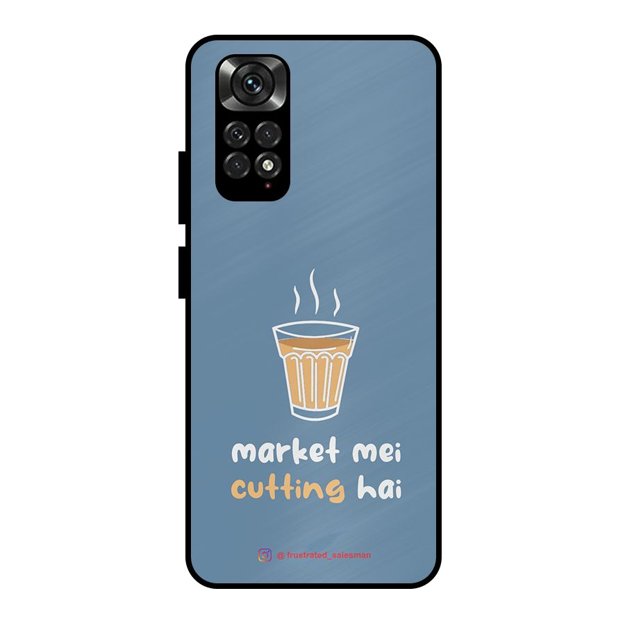 Market Mei Cutting Hai SteelBlue Metal Back Case for Redmi Note 11 Pro Plus 5G