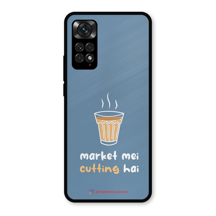 Market Mei Cutting Hai SteelBlue Metal Back Case for Redmi Note 11s