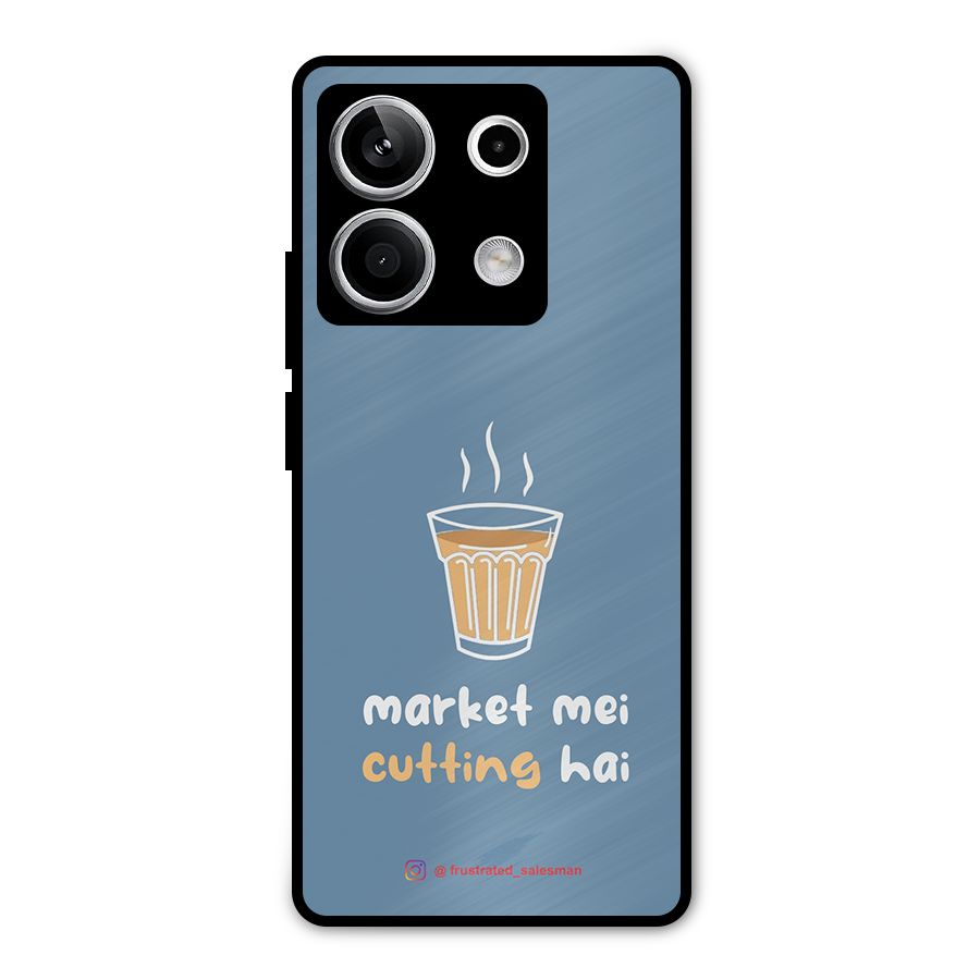 Market Mei Cutting Hai SteelBlue Metal Back Case for Redmi Note 13 5G