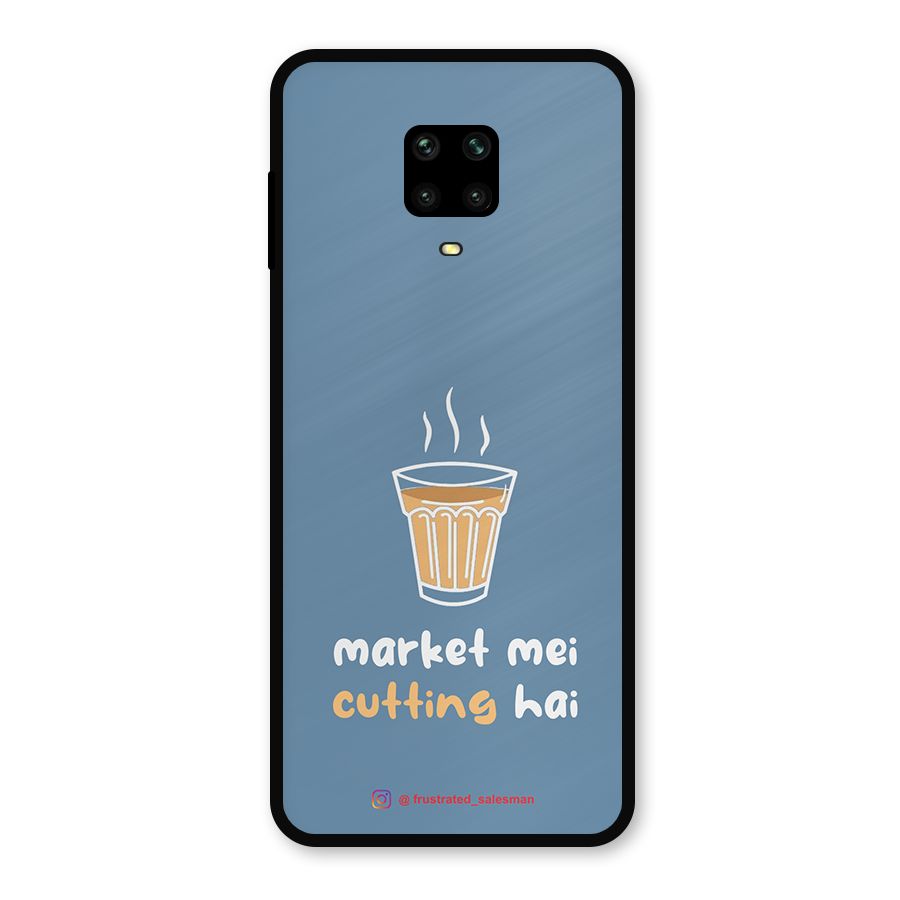 Market Mei Cutting Hai SteelBlue Metal Back Case for Redmi Note 9 Pro