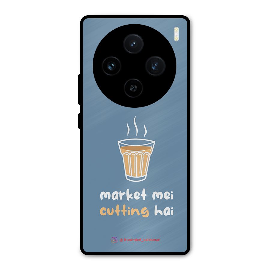 Market Mei Cutting Hai SteelBlue Metal Back Case for Vivo X100