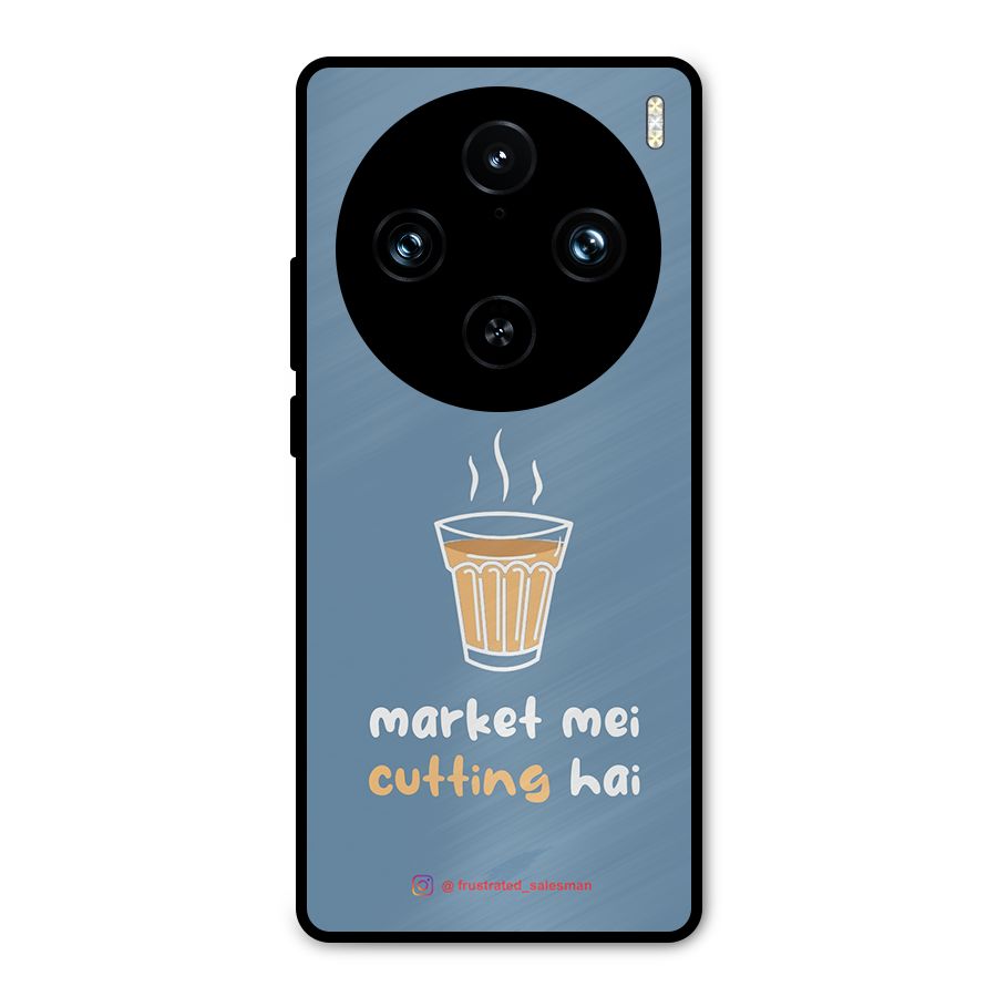 Market Mei Cutting Hai SteelBlue Metal Back Case for Vivo X100 Pro