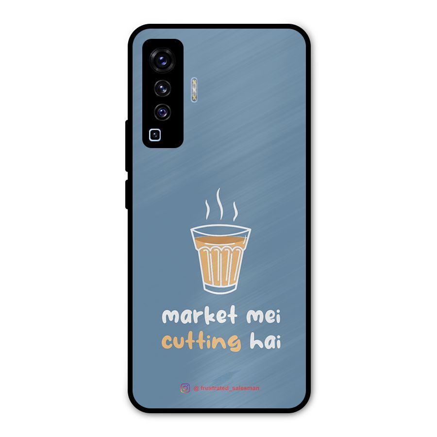 Market Mei Cutting Hai SteelBlue Metal Back Case for Vivo X50