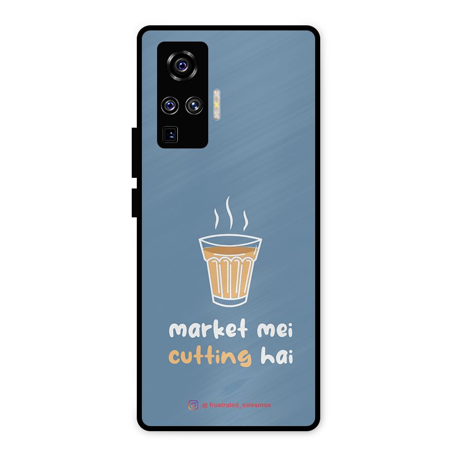Market Mei Cutting Hai SteelBlue Metal Back Case for Vivo X50 Pro