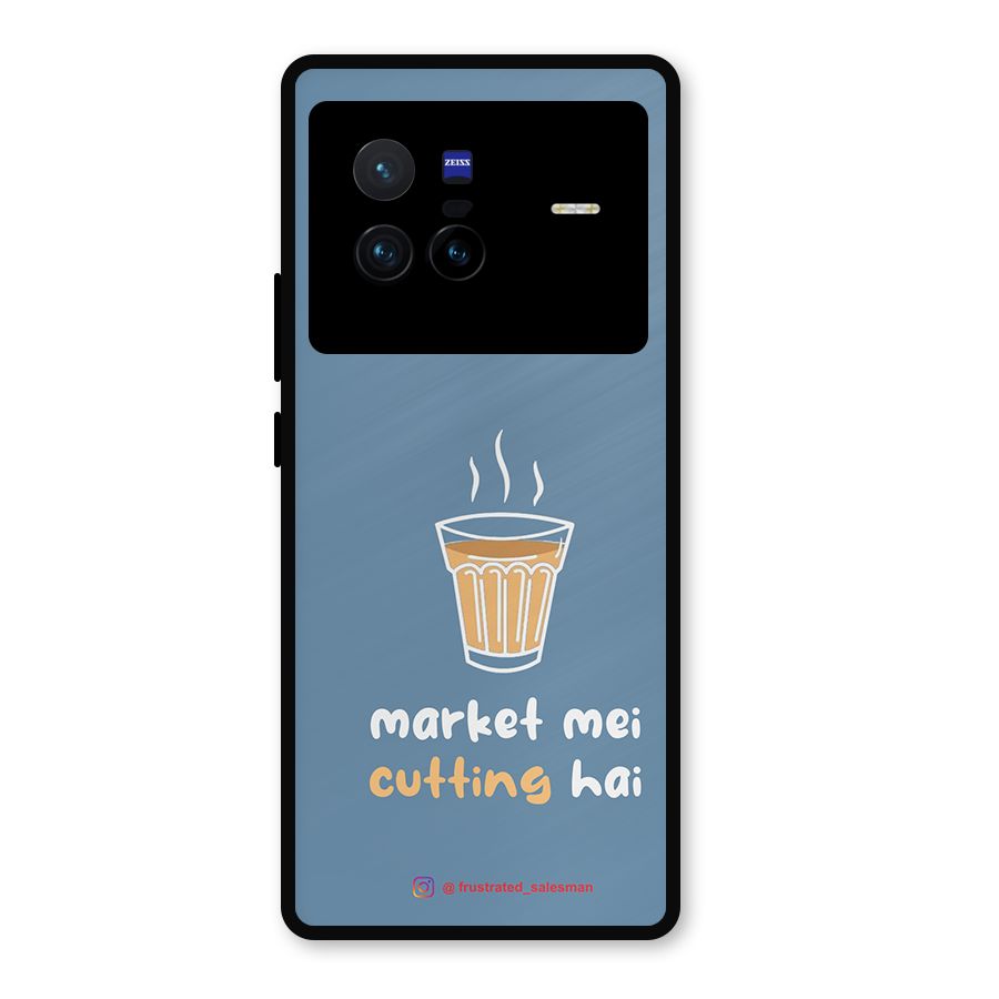 Market Mei Cutting Hai SteelBlue Metal Back Case for Vivo X80