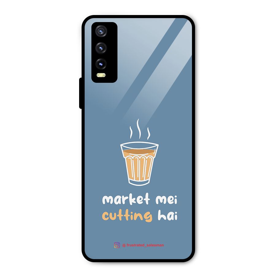 Market Mei Cutting Hai SteelBlue Metal Back Case for Vivo Y20g