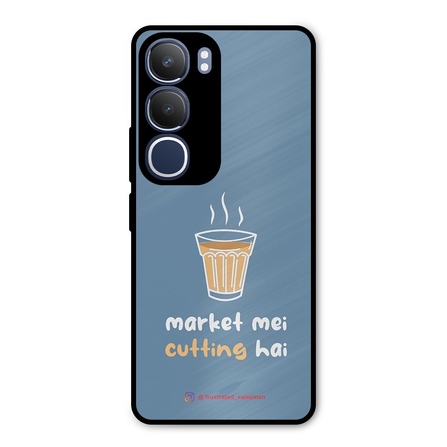 Market Mei Cutting Hai SteelBlue Metal Back Case for Vivo Y29