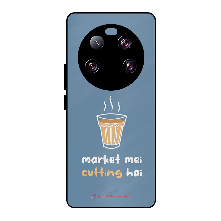 Market Mei Cutting Hai SteelBlue Metal Back Case for Xiaomi 13 Ultra