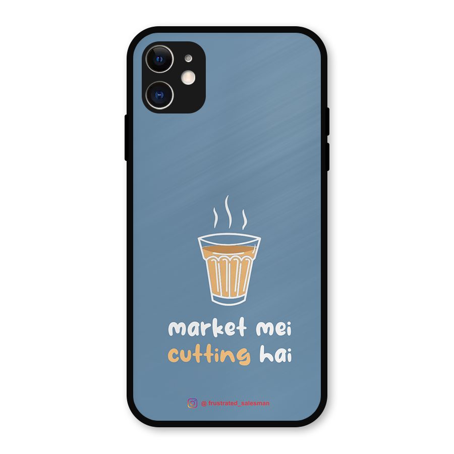 Market Mei Cutting Hai SteelBlue Metal Back Case for iPhone 11