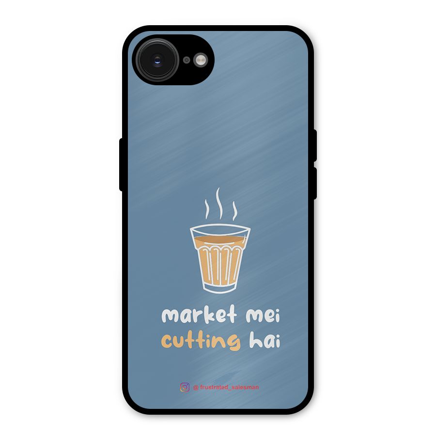 Market Mei Cutting Hai SteelBlue Metal Back Case for iPhone 16e