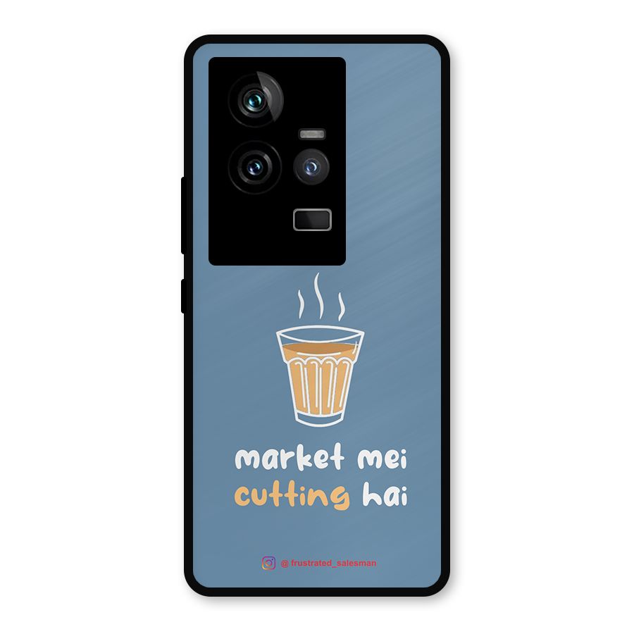Market Mei Cutting Hai SteelBlue Metal Back Case for iQOO 11 5G