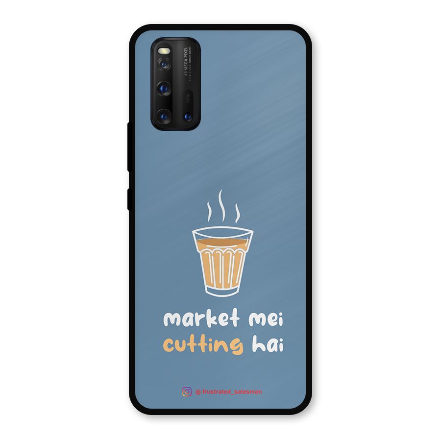 Market Mei Cutting Hai SteelBlue Metal Back Case for iQOO 3
