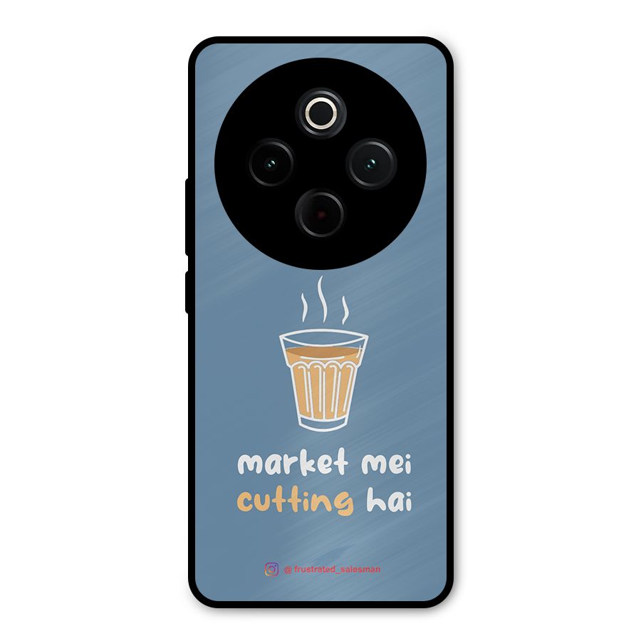 Market Mei Cutting Hai SteelBlue Metal Back Case for iQOO Z10