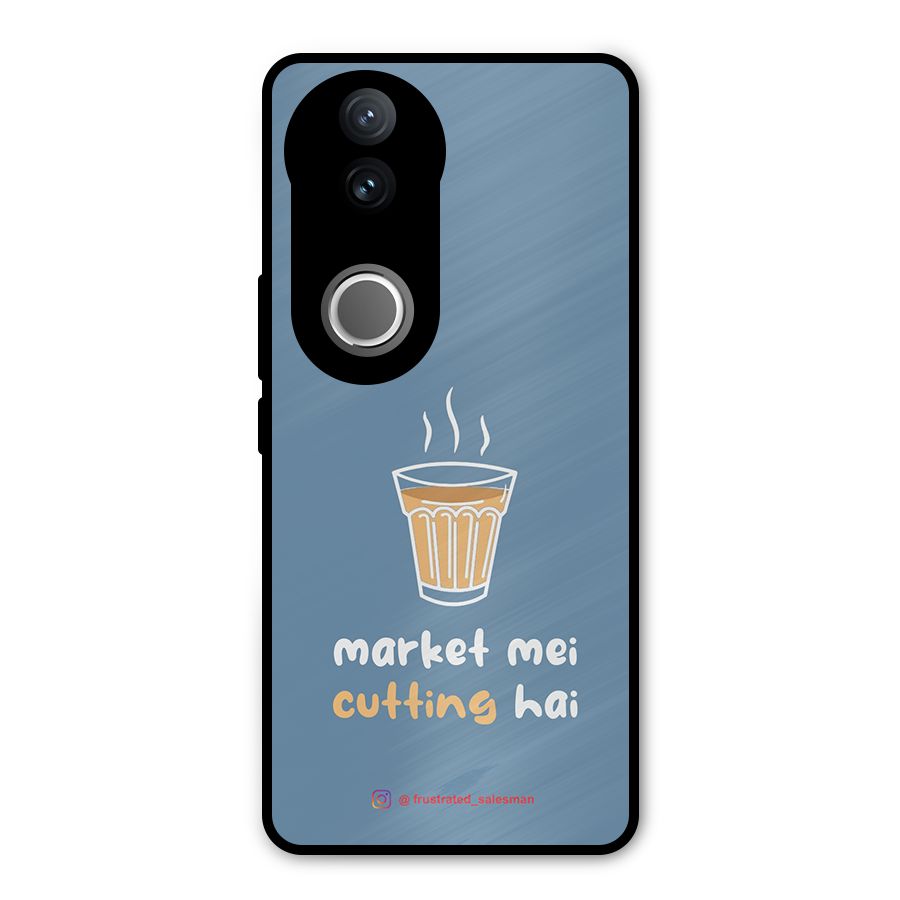 Market Mei Cutting Hai SteelBlue Metal Back Case for iQOO Z10R