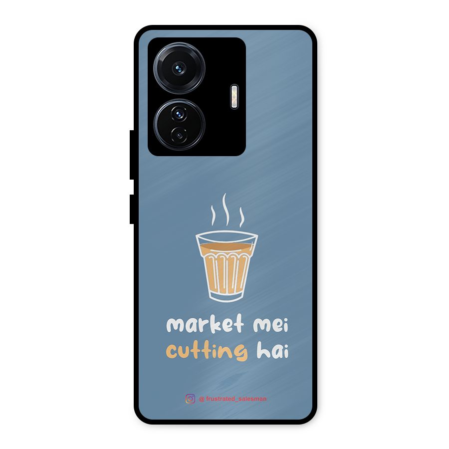 Market Mei Cutting Hai SteelBlue Metal Back Case for iQOO Z6
