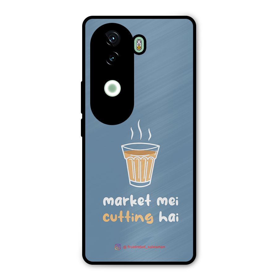 Market Mei Cutting Hai SteelBlue Metal Back Case for iQOO Z9s