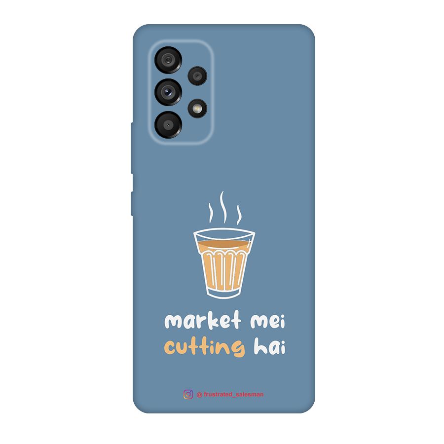 Market Mei Cutting Hai SteelBlue Original Polycarbonate Back Case for Galaxy A53 5G