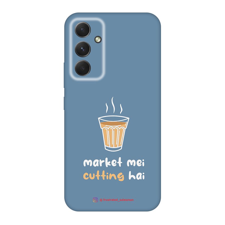 Market Mei Cutting Hai SteelBlue Original Polycarbonate Back Case for Galaxy A54