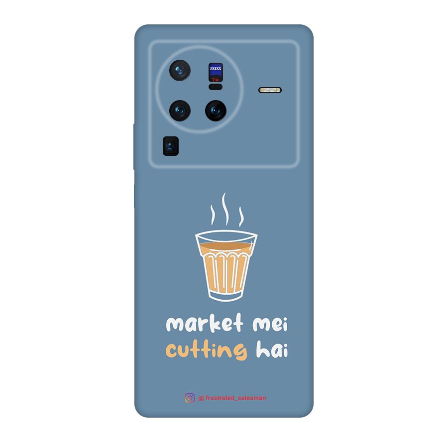 Market Mei Cutting Hai SteelBlue Original Polycarbonate Back Case for Vivo X80