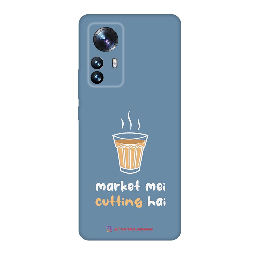 Market Mei Cutting Hai SteelBlue Original Polycarbonate Back Case for Xiaomi 12 Pro
