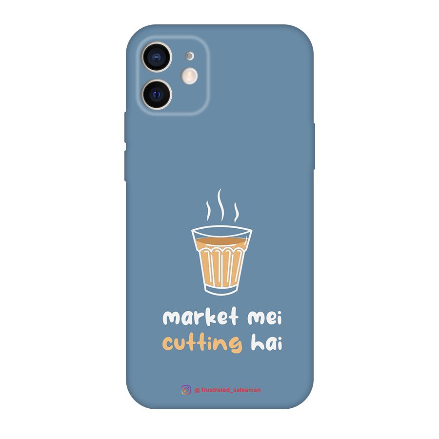Market Mei Cutting Hai SteelBlue Original Polycarbonate Back Case for iPhone 12