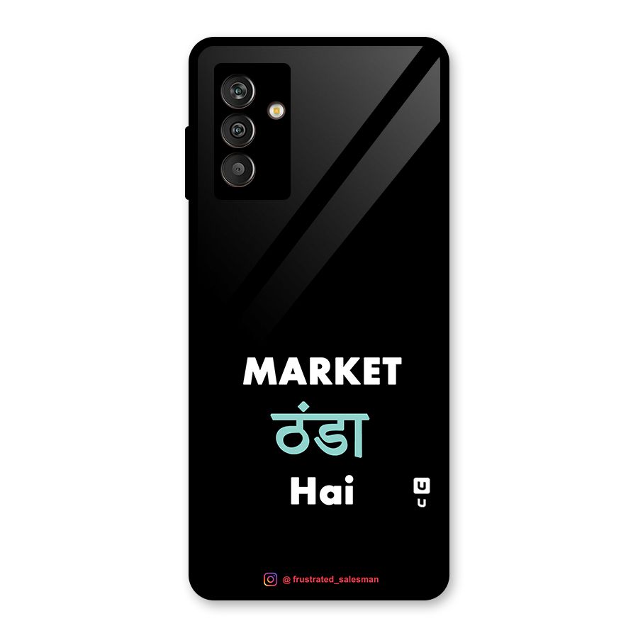 Market Thanda Hai Black Glass Back Case for Galaxy M13