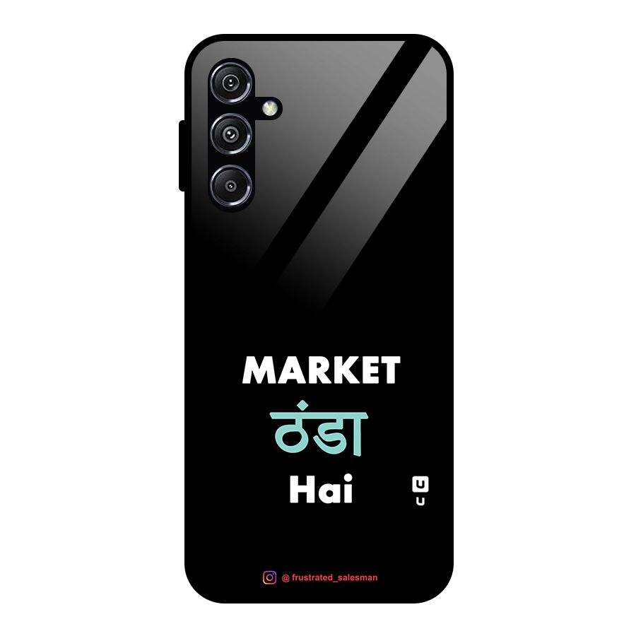 Market Thanda Hai Black Glass Back Case for Galaxy M34 5G