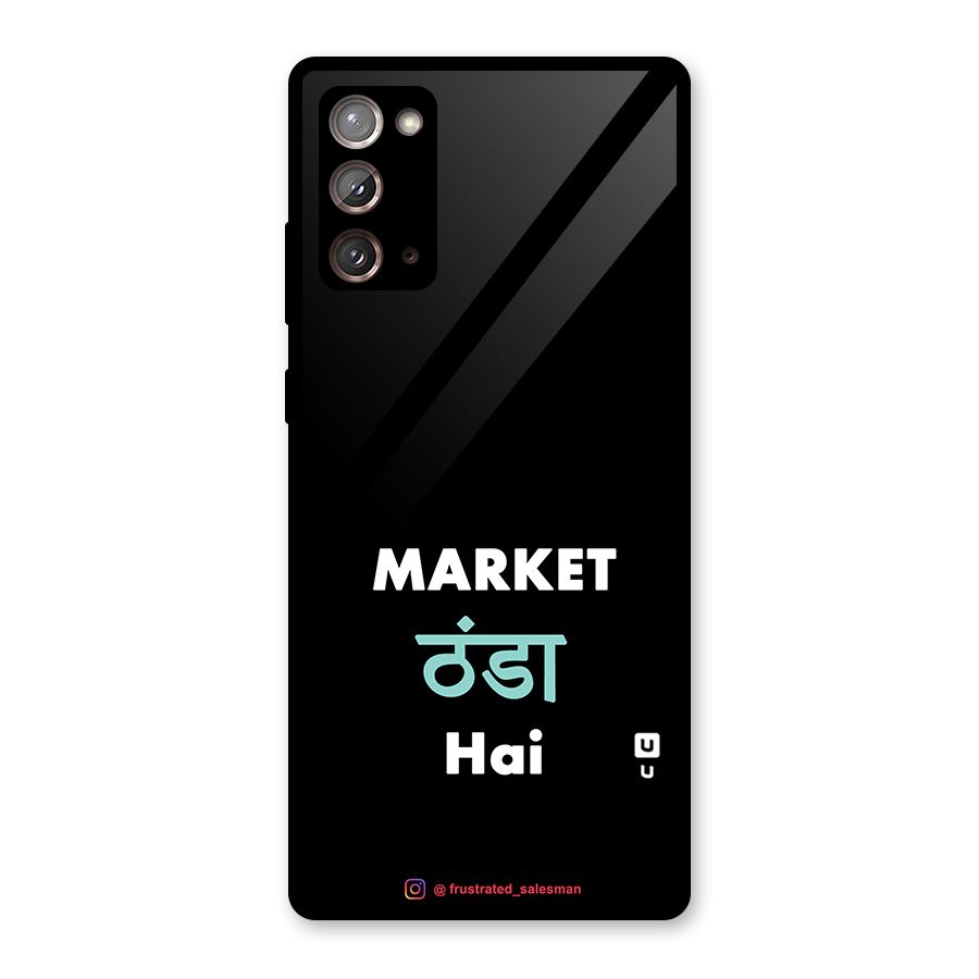 Market Thanda Hai Black Glass Back Case for Galaxy Note 20